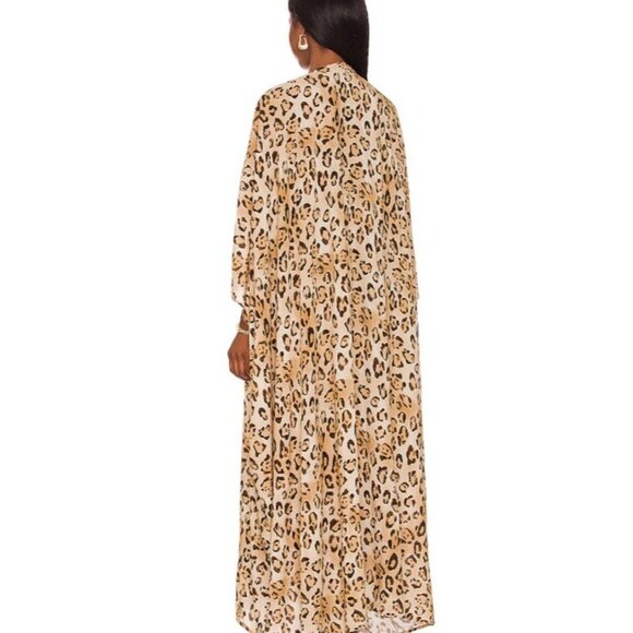 NWT PilyQ Q Jennifer O/S Leo Leopard Kimono Swim Cover-Up 125431 - Picture 3 of 8